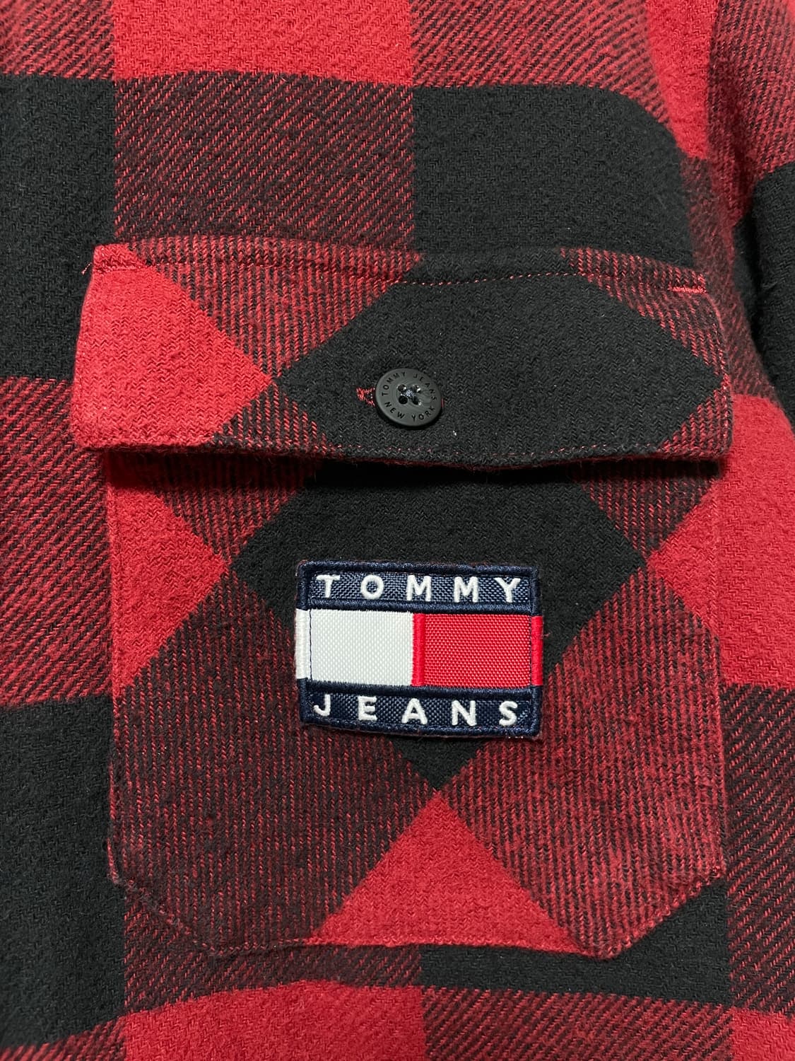 타미진스 남성 루즈핏 뽀글이 안감 셰르파 플란넬 체크 셔츠 자켓 _ 레드 상품이미지3