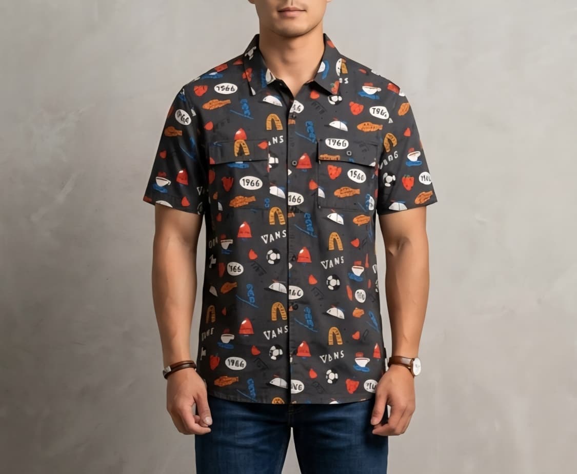 [105]반스 그래픽 프린츠 반팔 셔츠 상품이미지1