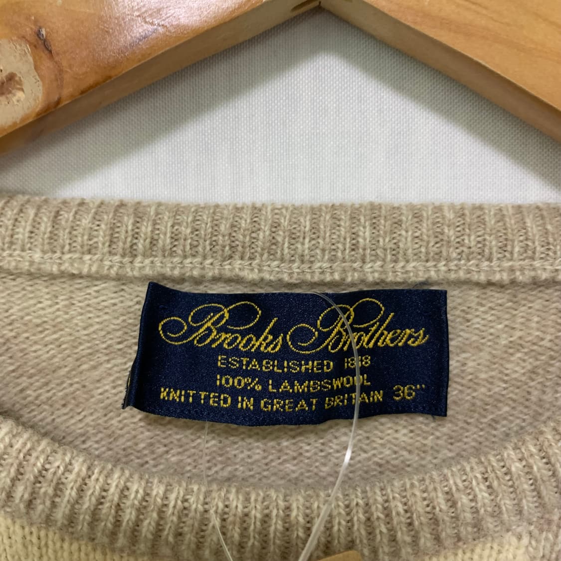 브룩스 브라더스 아가일 빈티지 니트 스웨터 베이지 36사이즈 상품이미지7
