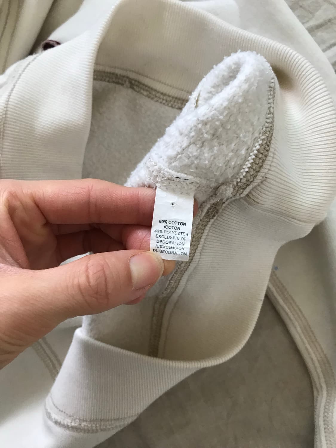 아베크롬비 자수로고 화이트 후드티 상품이미지8