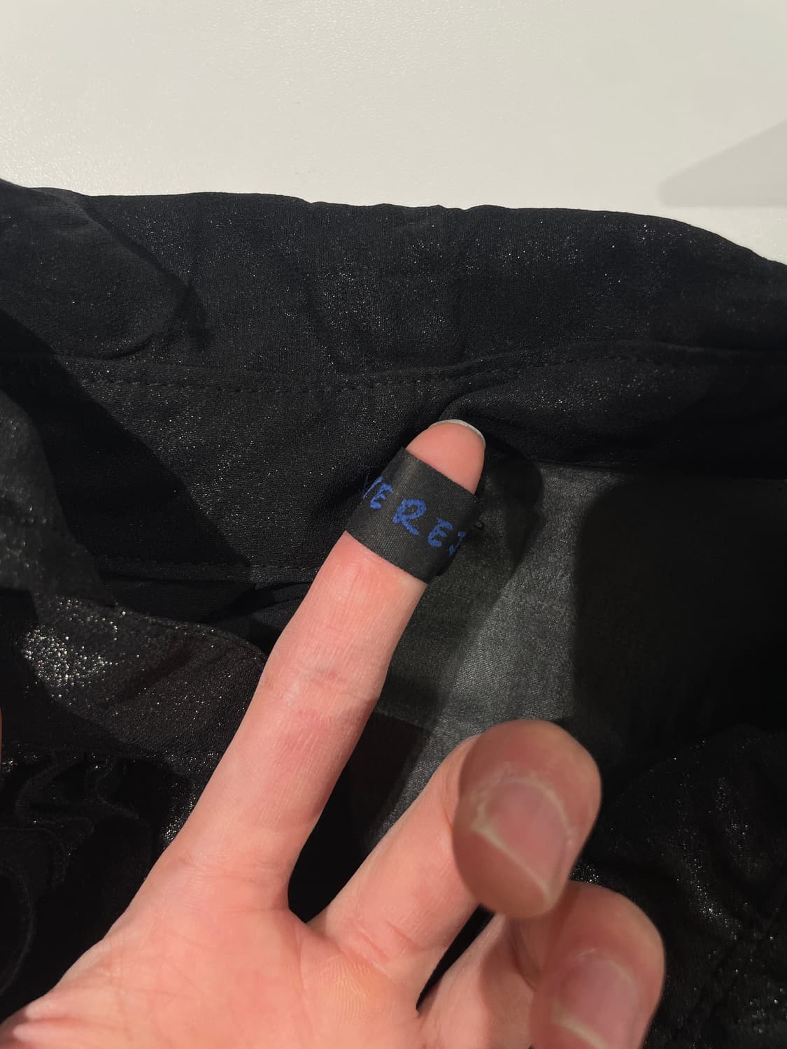 vereje 블랙 레이스 펄 시스루 셔츠 상품이미지7