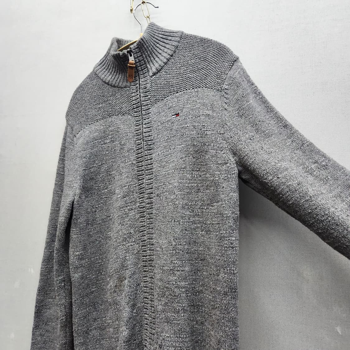 타미힐피거데님 로고 코튼 니트집업 S(S) 남여공용 상품이미지3