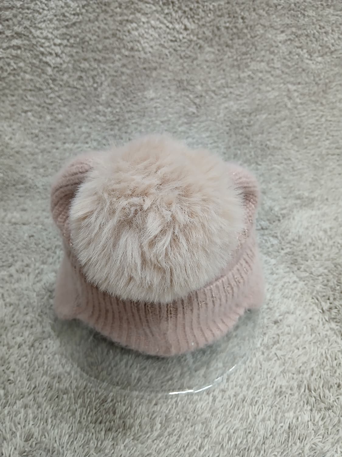 반짝반짝 앙고라 니트핑크 털모자 새제품 상품이미지4