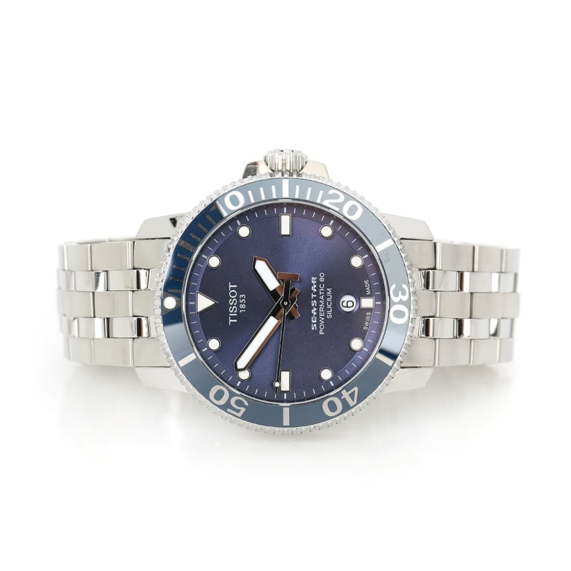 티쏘 씨스타1000 파워매틱80 워치 스틸시계 T120.407.11.04 상품이미지1