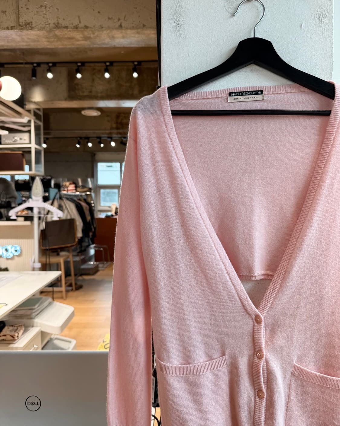 크리스토퍼 케인 핑크 컷아웃 캐시미어 가디건  상품이미지4