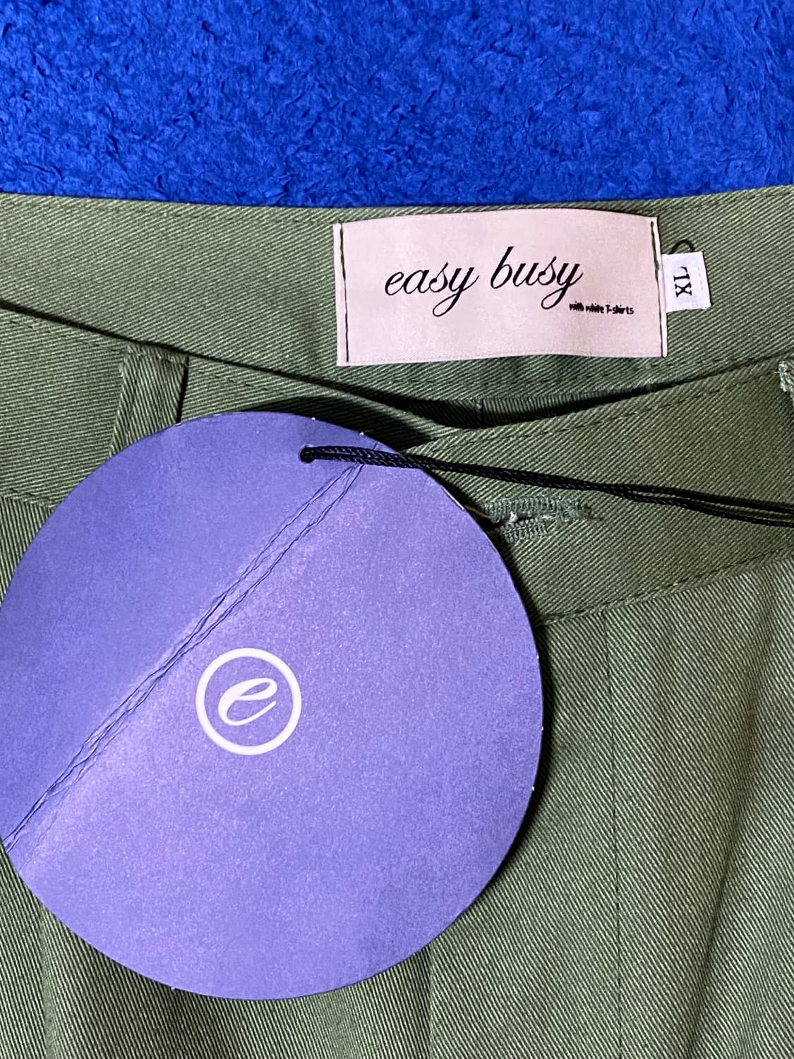 EasyBusy 이지비지 사이드테일 치노 팬츠 그린 XL 상품이미지4