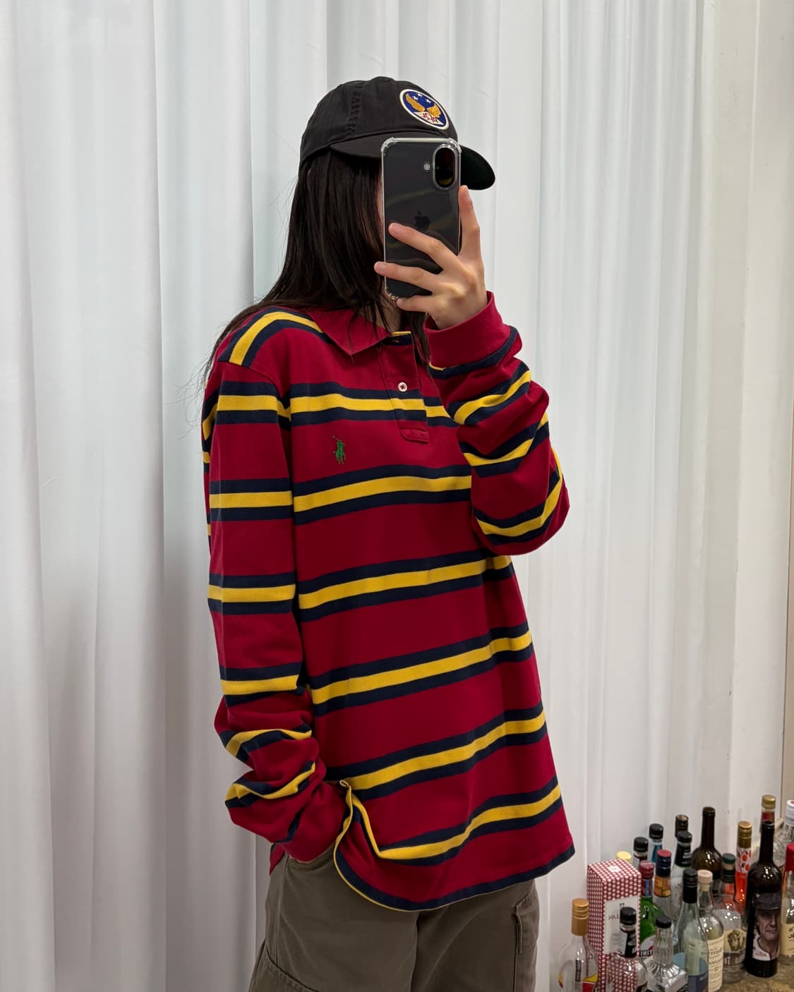 폴로 스트라이프 긴팔 티셔츠 상품이미지2