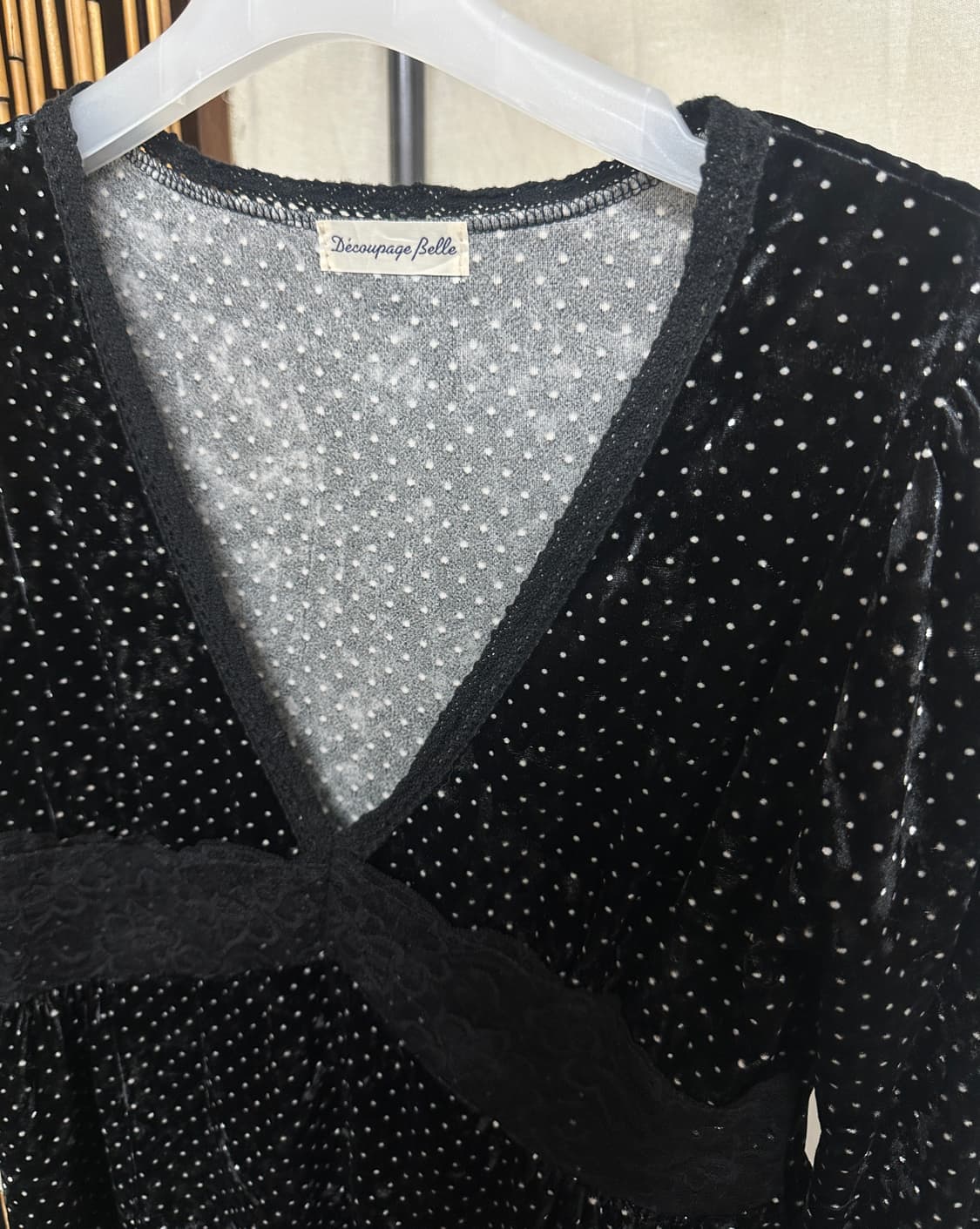 velvet lace top 상품이미지2