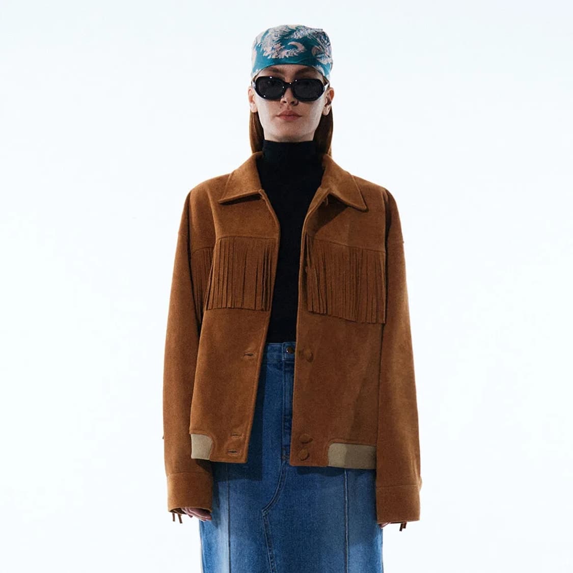 커렌트 Current 프린지 스웨이드 봄버 자켓 상품이미지2