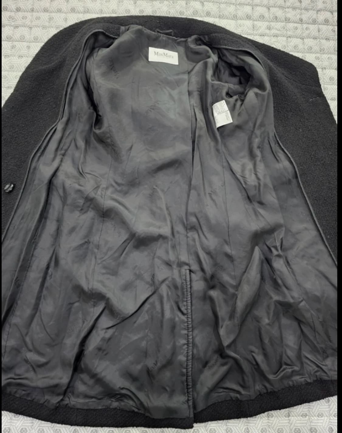 정품 막스마라 블랙 모직 더블 코트 ~66 상품이미지7