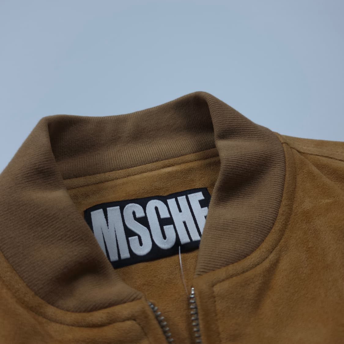 미스치프 빅로고 브라운 스웨이드 크롭 자켓 (S) 상품이미지6