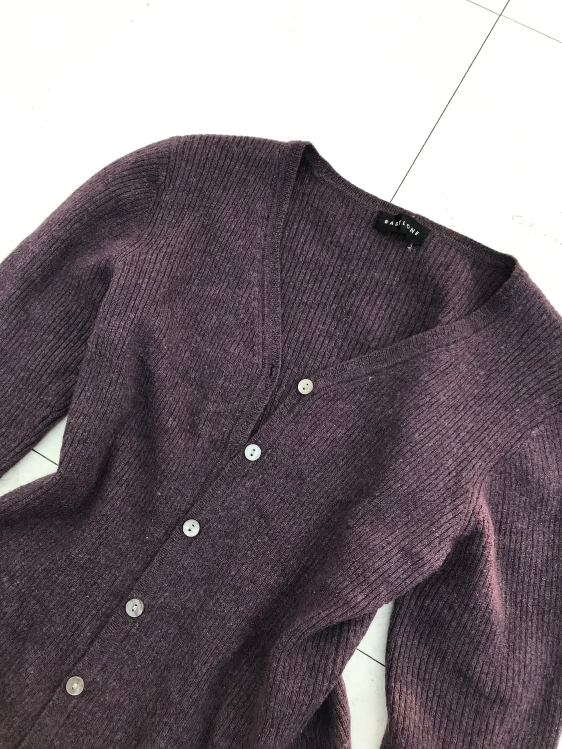 플럼 니트 8부 가디건 상품이미지2