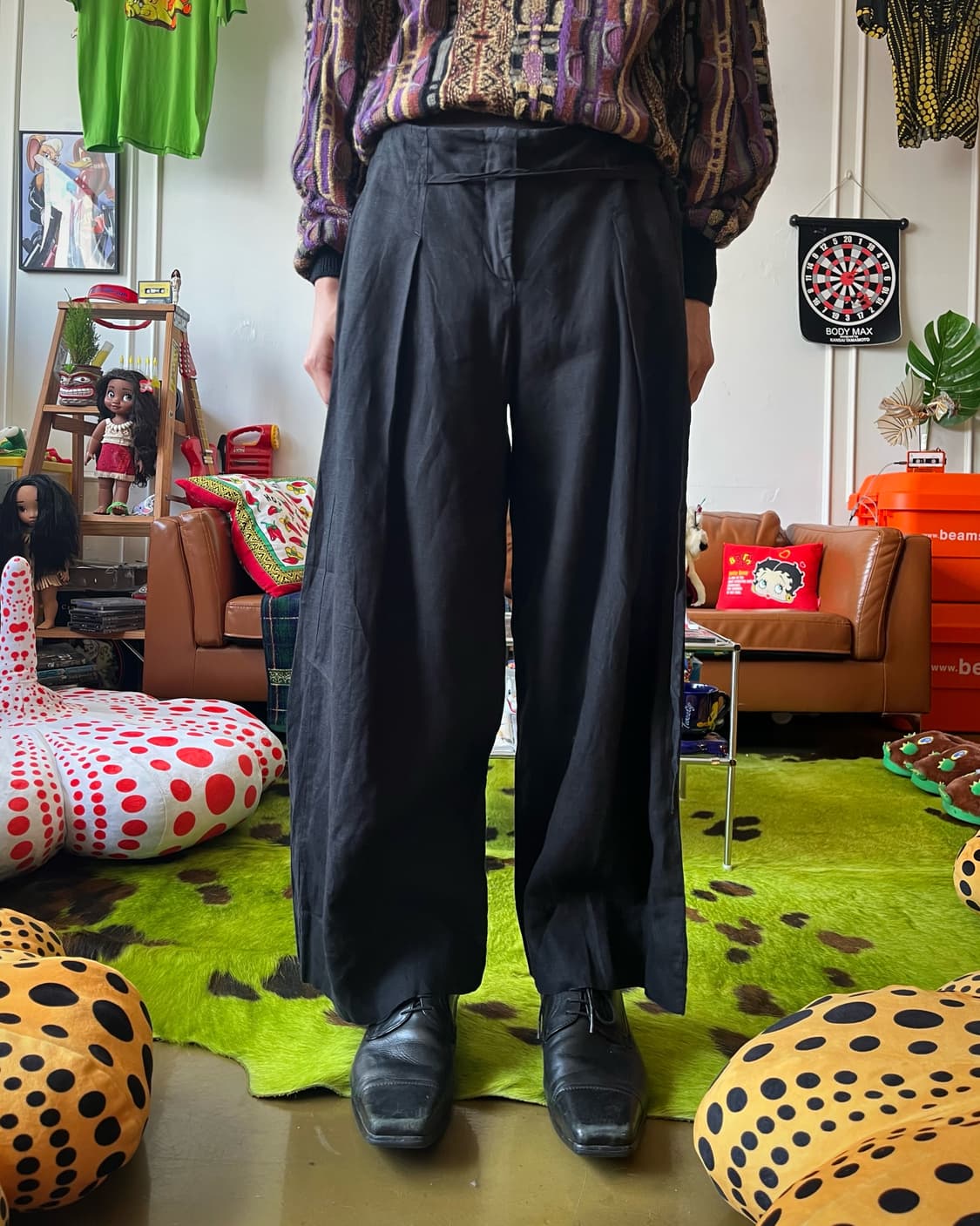 Max Mara Strap Detail Wide Linen Trouser 상품이미지2