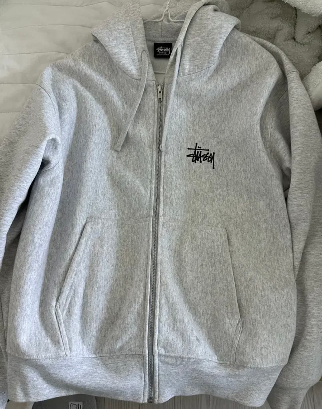 스투시 베이직 후드집업 애쉬헤더 m 사이즈 상품이미지1