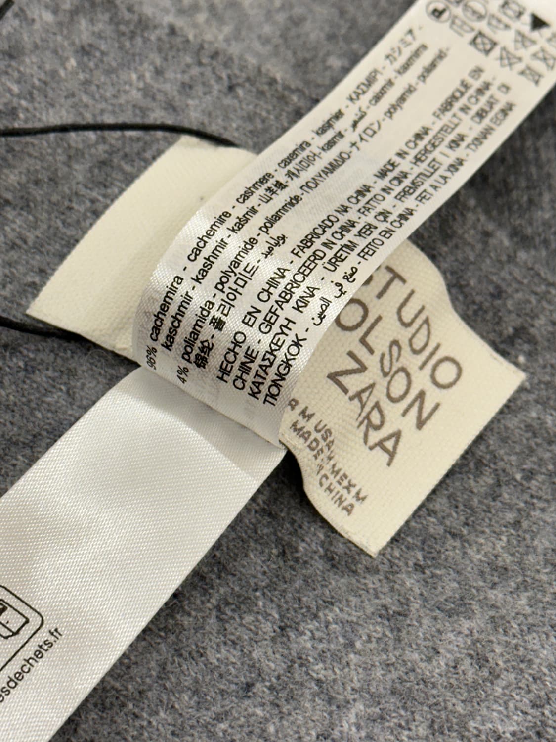 [새제품] 자라 x 스튜디오 니콜슨 캐시미어 96% 블랭킷 그레이 상품이미지3