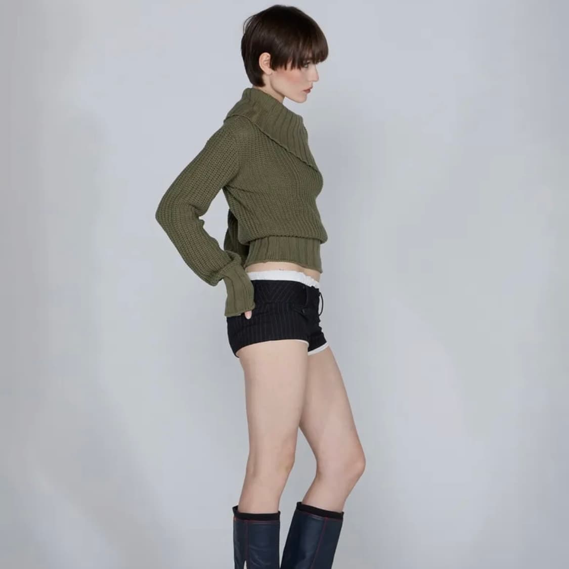 스컬프터 Funnel Neck Sweater Khaki 상품이미지2