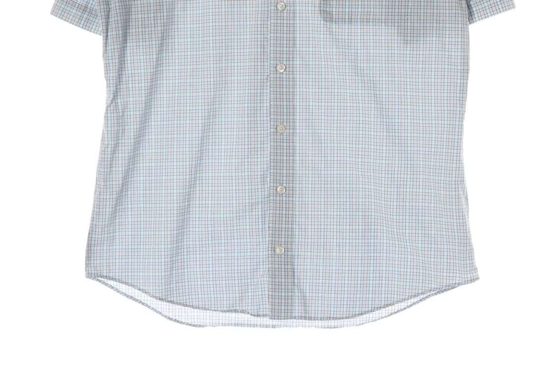 ARROW 오버핏 스카이블루 체크 반팔셔츠 상품이미지4