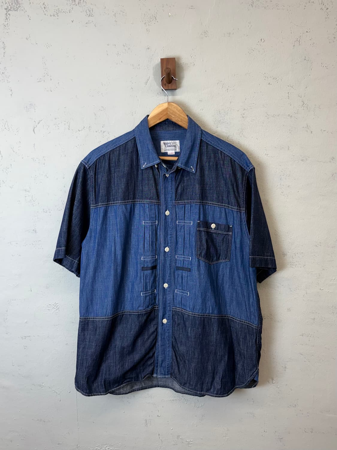 네이머클로딩 1세대 데님 믹스 셔츠 상품이미지1