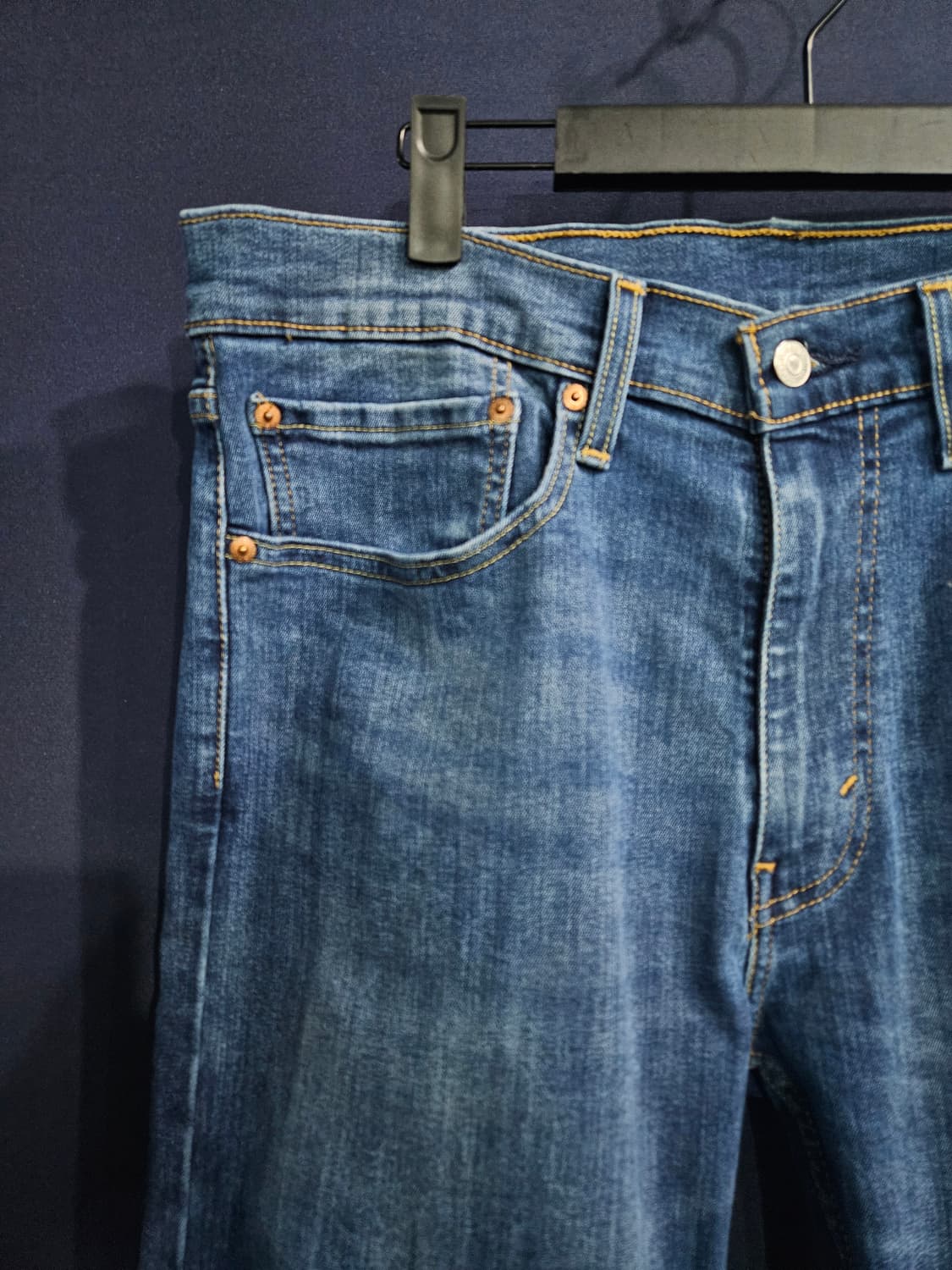 리바이스 502 블루컬러 남성 허리 34 스판 데님팬츠  상품이미지4