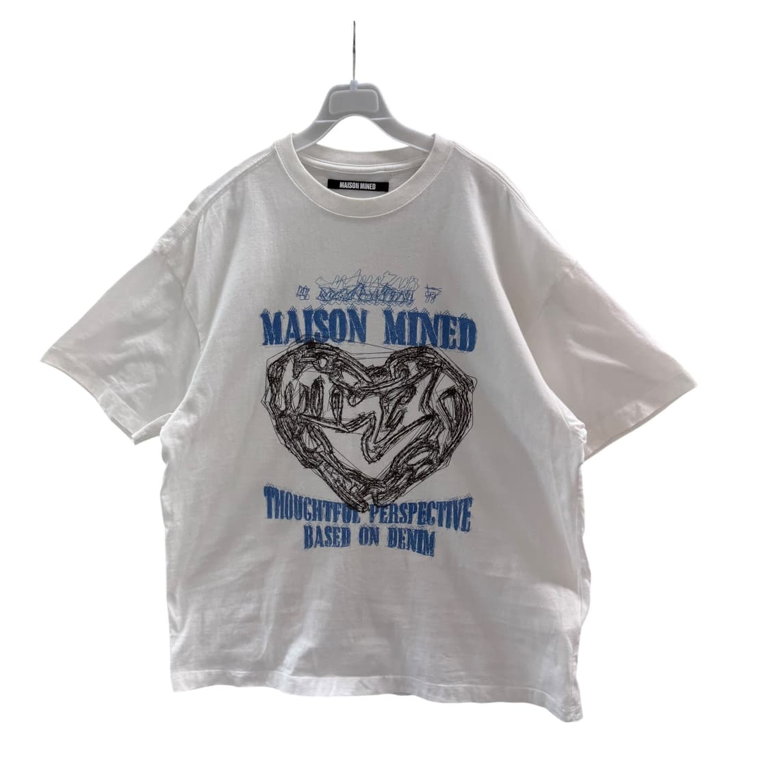 [M] 메종미네드 화이트 반팔 티셔츠 상품이미지3