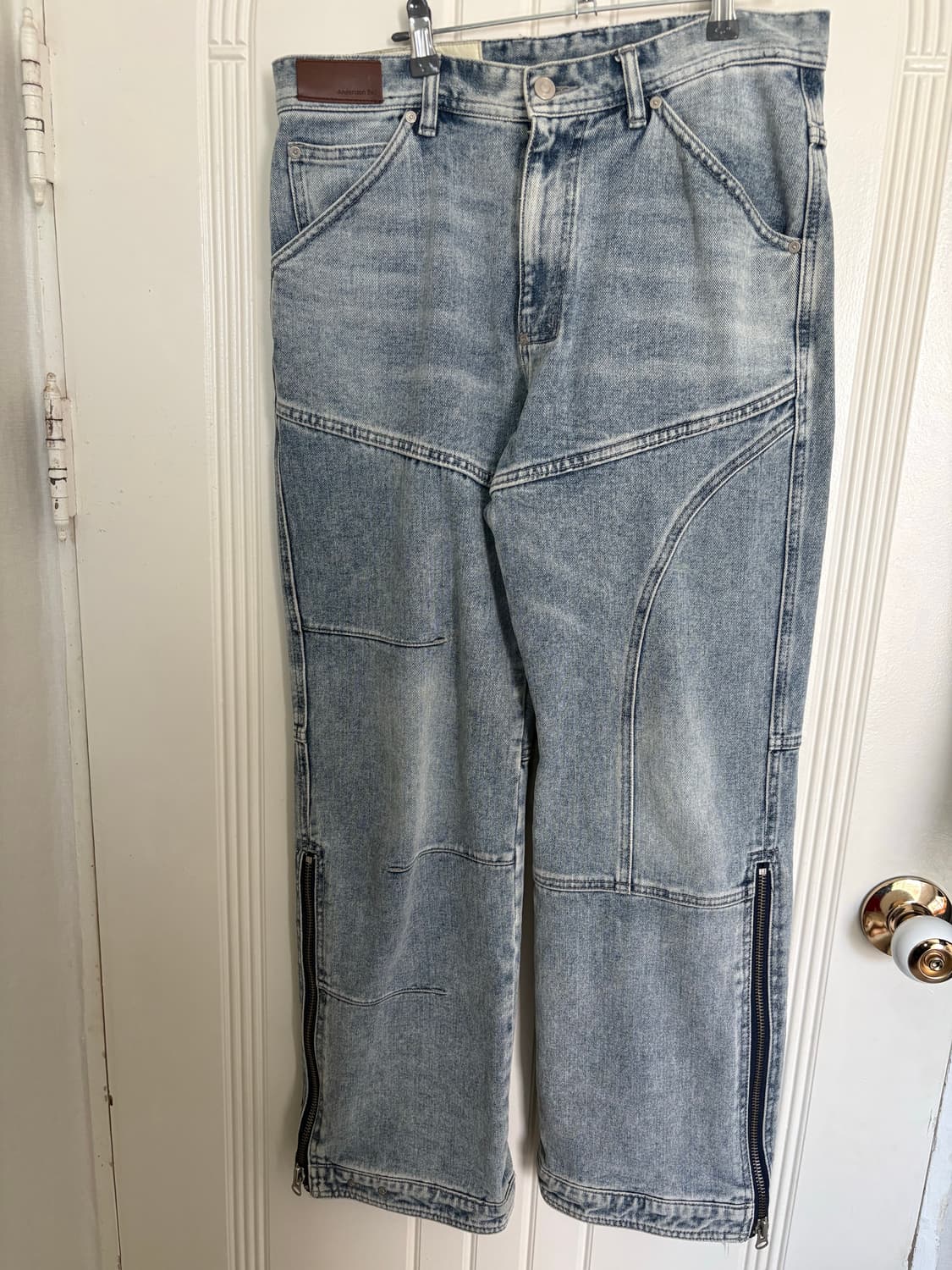 앤더슨벨 와이드 지퍼 레그진 상품이미지1