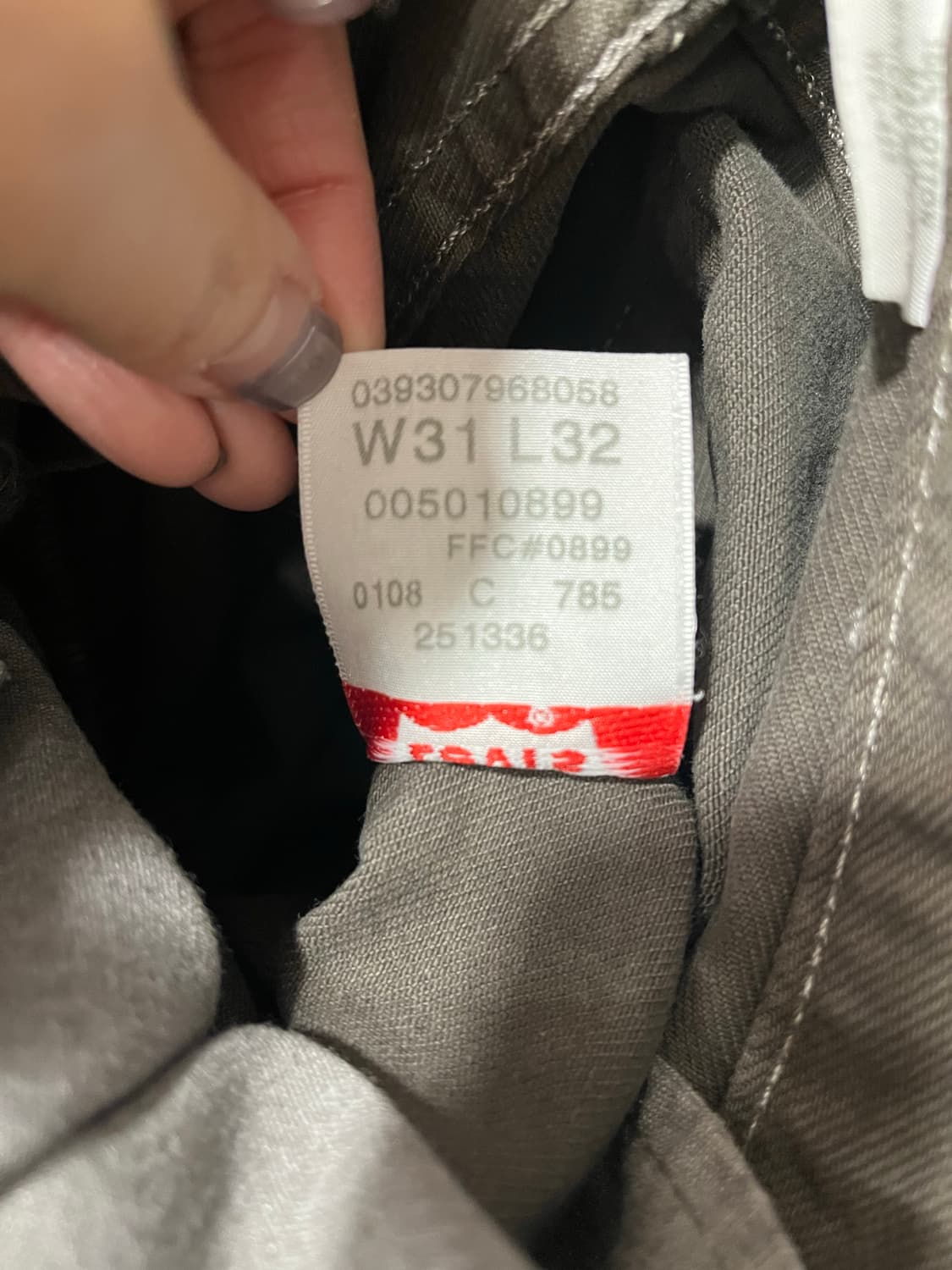 리바이스 501 올리브컬러 데님팬츠 상품이미지5