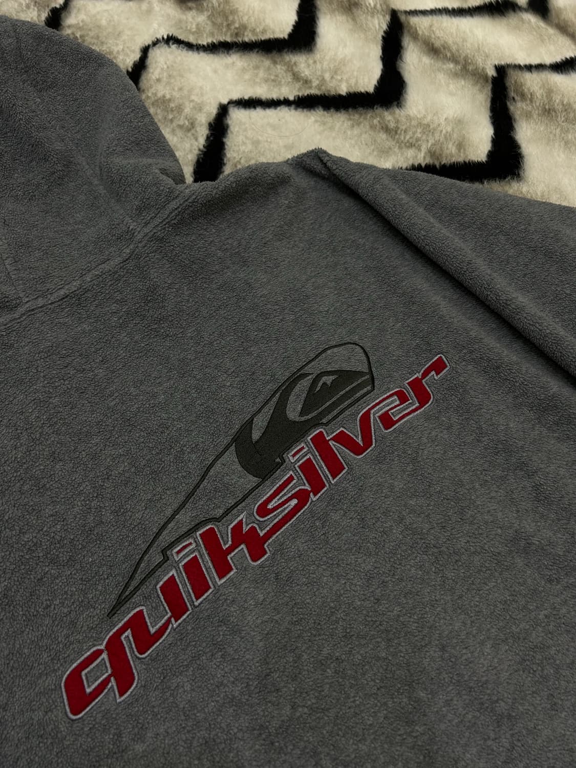 [XL]퀵실버 90s 플리스 후드집업/그레이 상품이미지1
