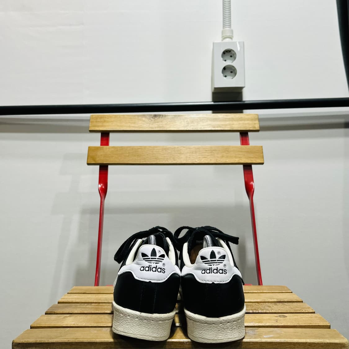 255) 아디다스 운동화 남성 남자 신발 슈퍼스타 82 코어 블랙 상품이미지4