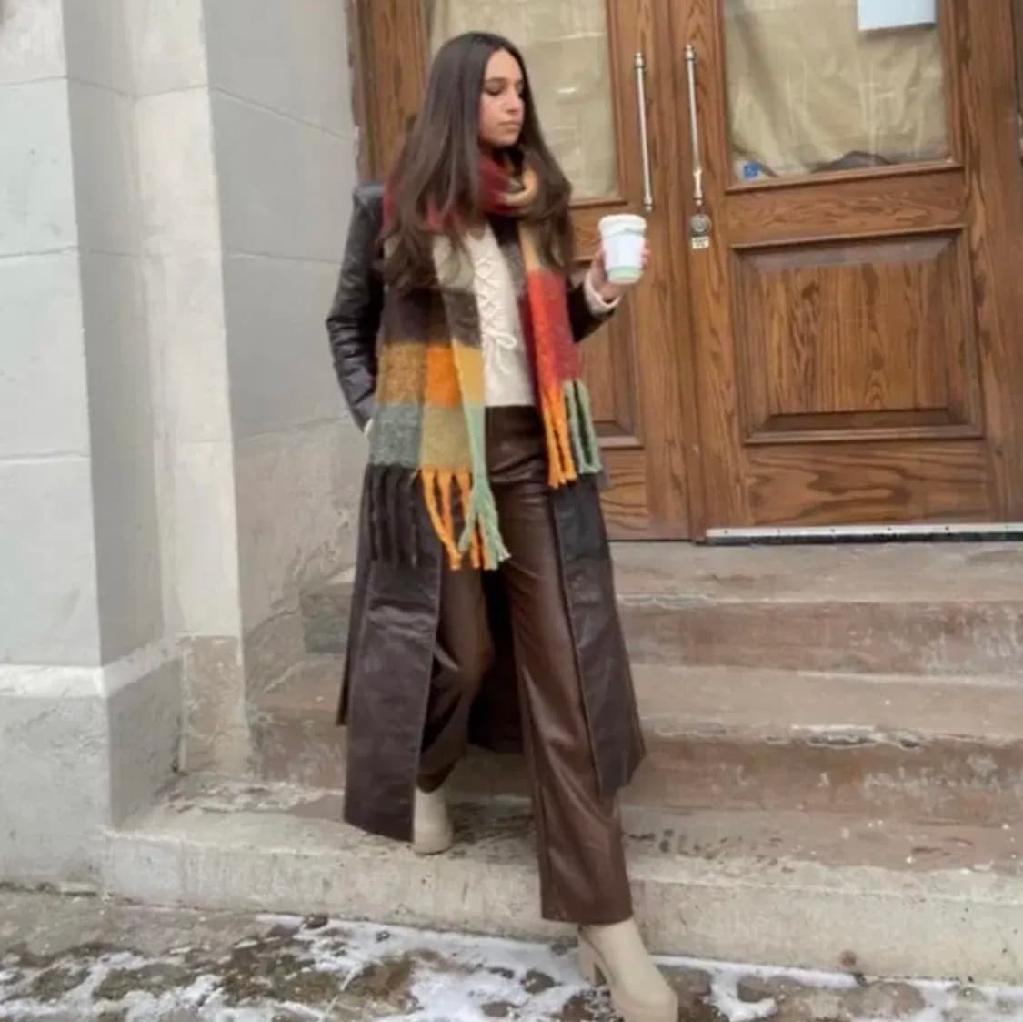 아크네 스튜디오 체크 모헤어울머플러 브라운 남여공용 상품이미지10