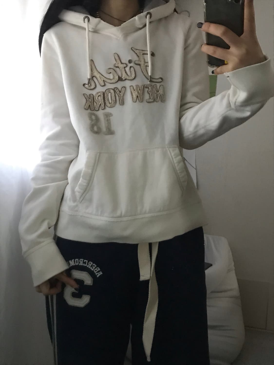 아베크롬비 화이트 후드티 상품이미지6