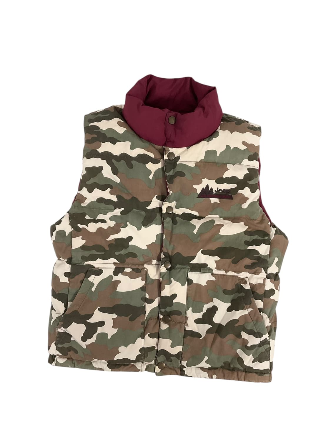 Jeep 카모 양면 패딩 조끼 (woman xl) 상품이미지1