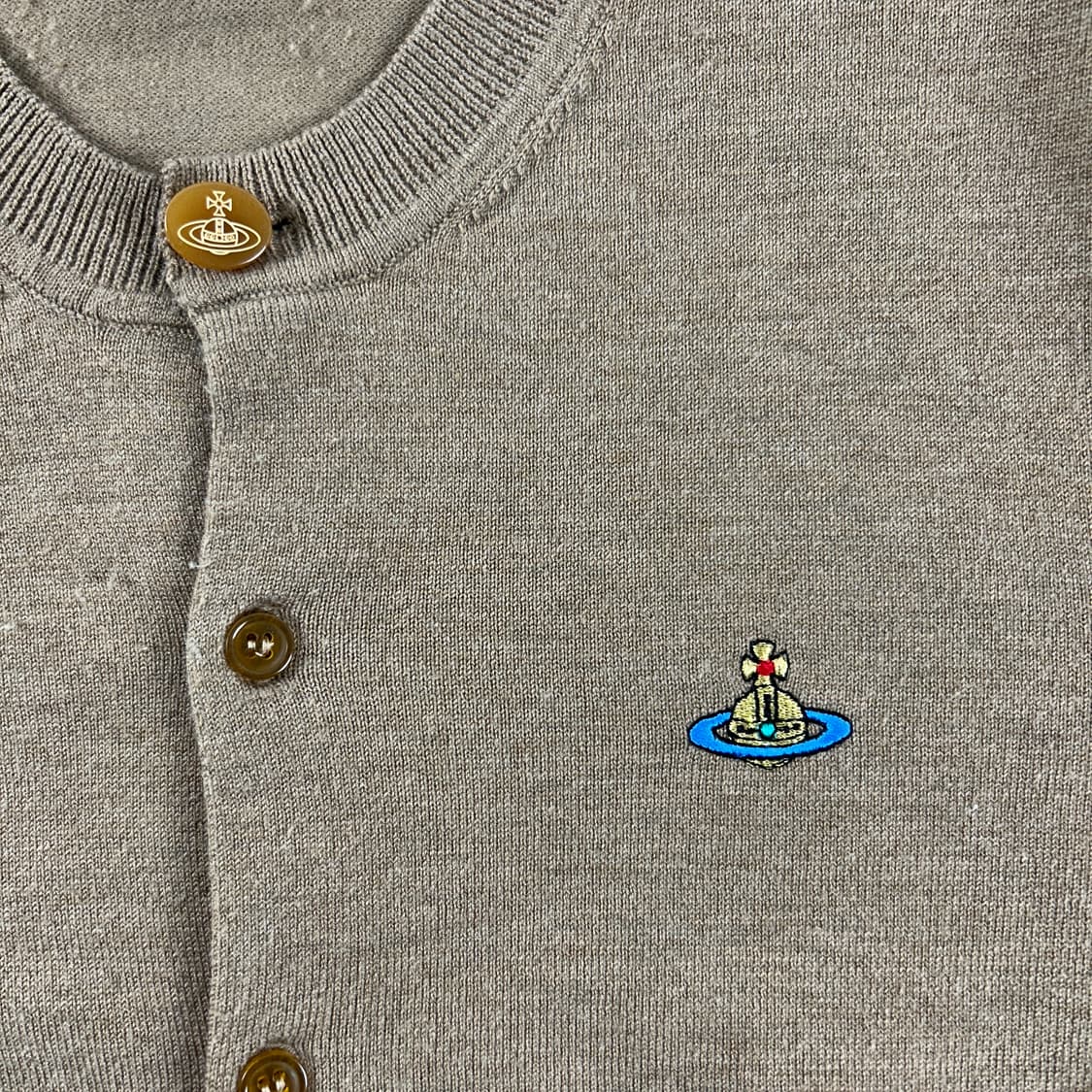 [정품] 비비안웨스트우드 임포트 울 가디건 베이지 상품이미지3