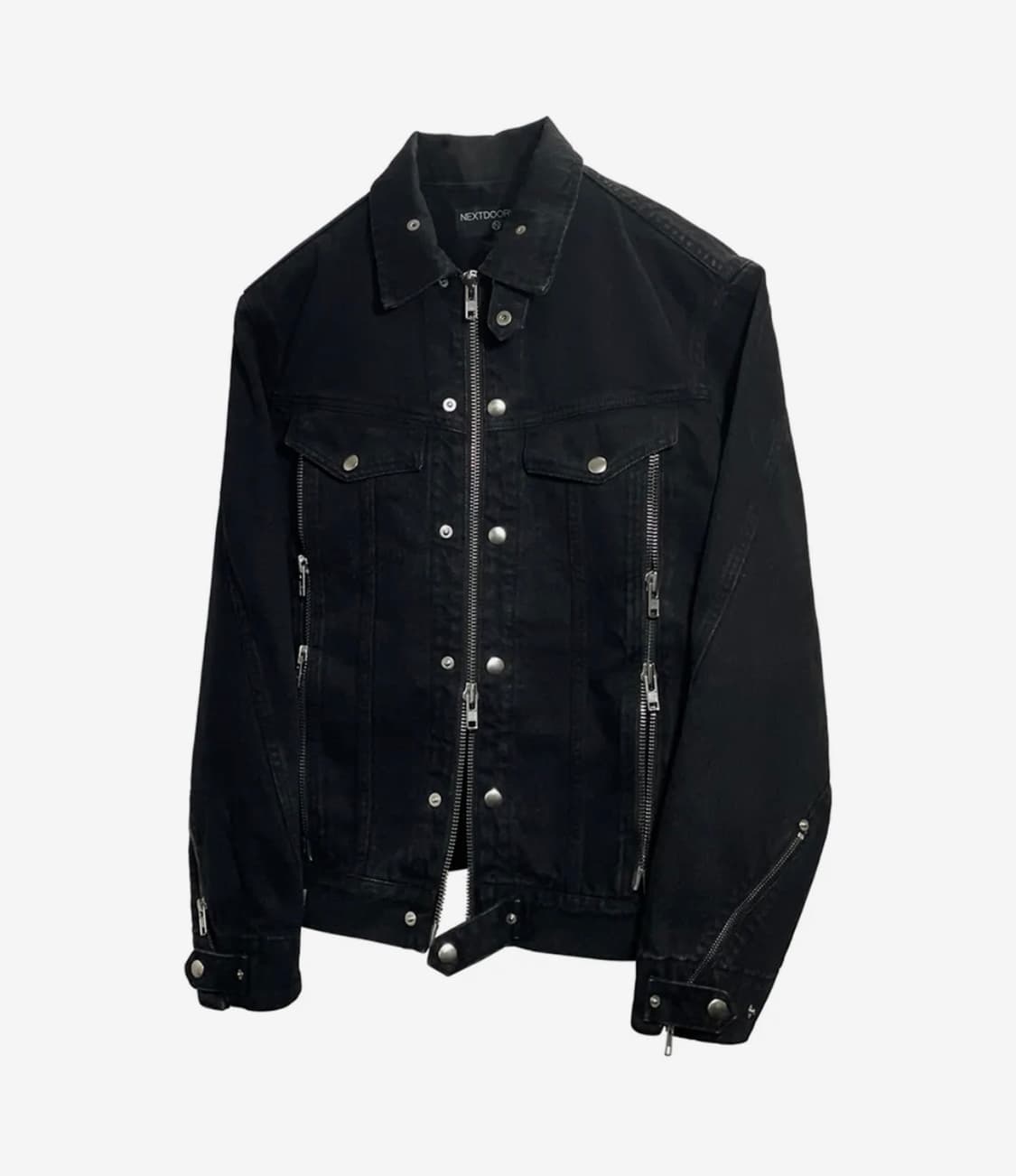넥스트도어립스TWISTED ZIPPER TRUCKER JACKET 상품이미지1