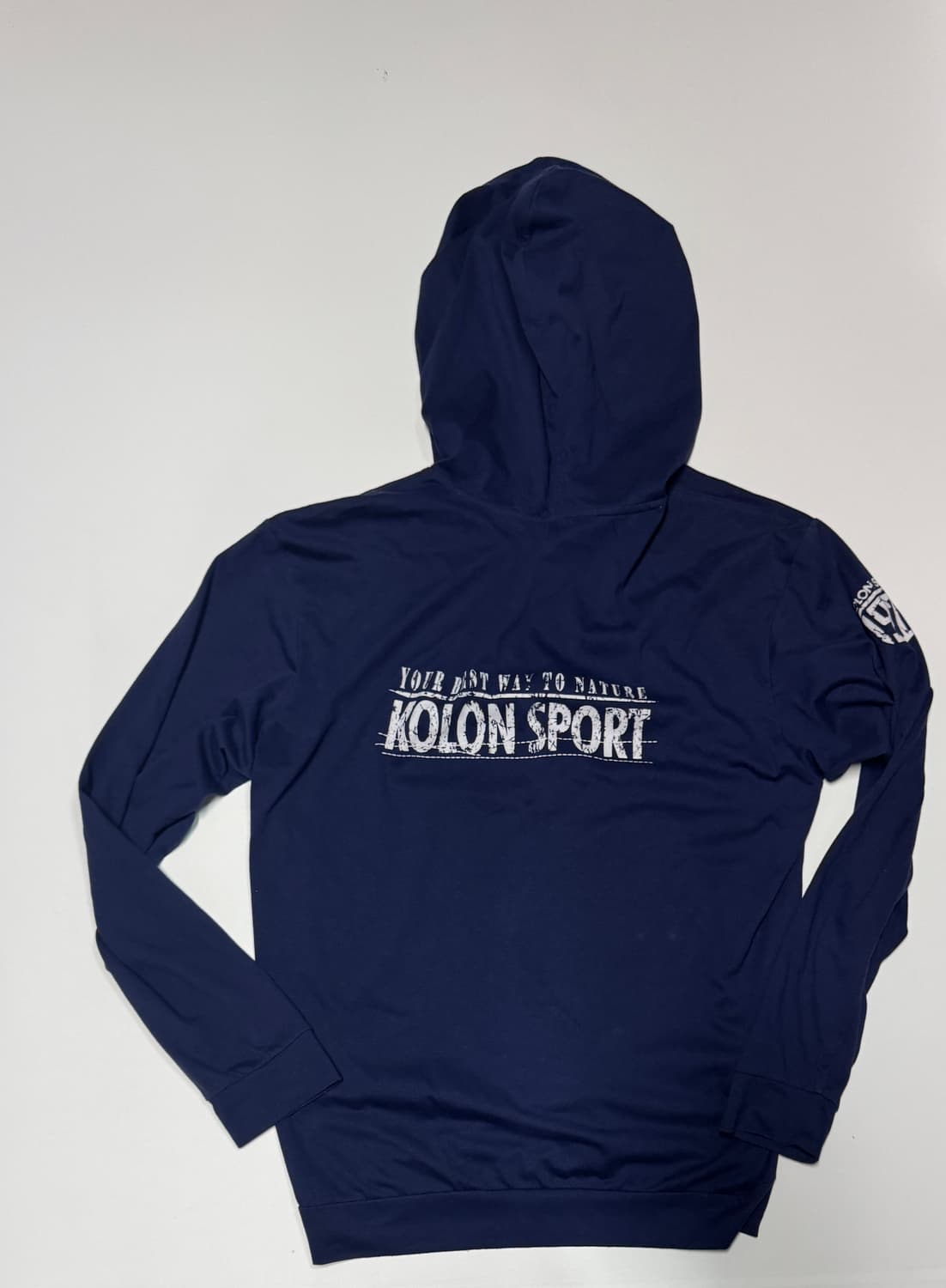 코오롱스포츠 뒷 프린팅 기능성 후드티 Xl 네이비 상품이미지1