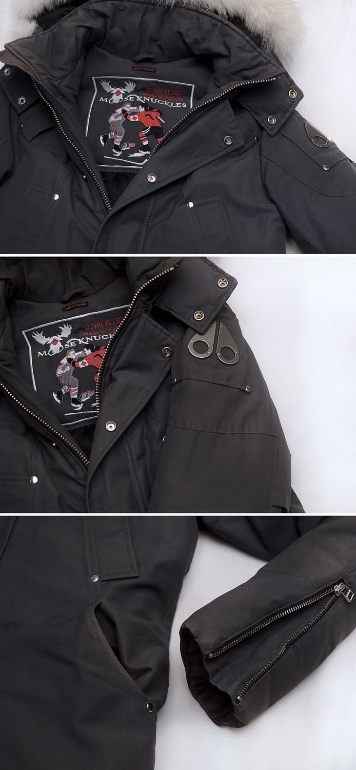 무스너클 스틸링 그레이 화이트 폭스퍼 다운 롱패딩 (XS / 90-95) 상품이미지8