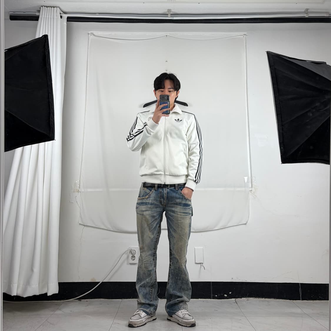 a10) 아디다스 베켄바우어 트랙탑 오프화이트 상품이미지7