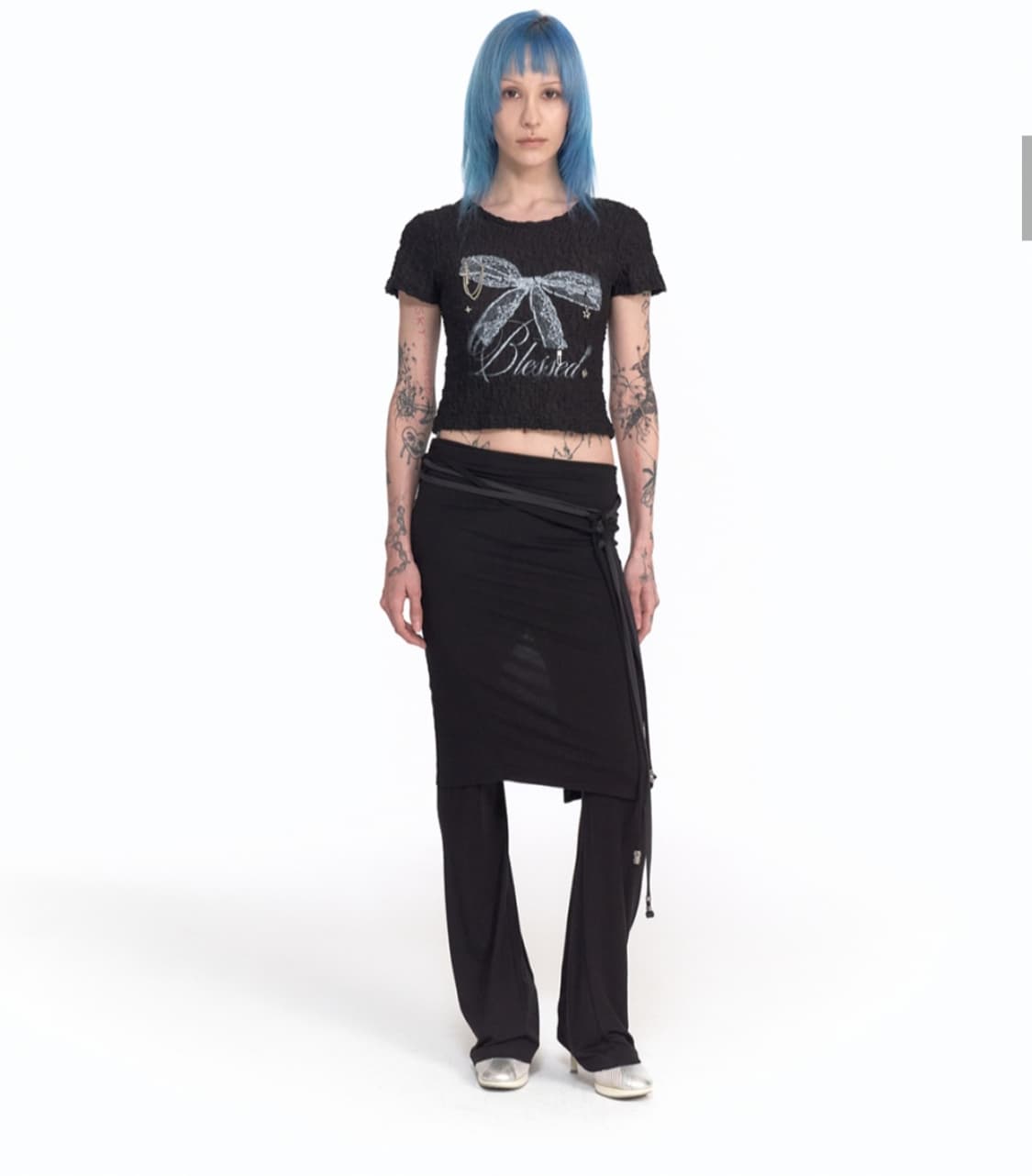 제니 착용) 2000아카이브 레이어드 스커트 팬츠 상품이미지8