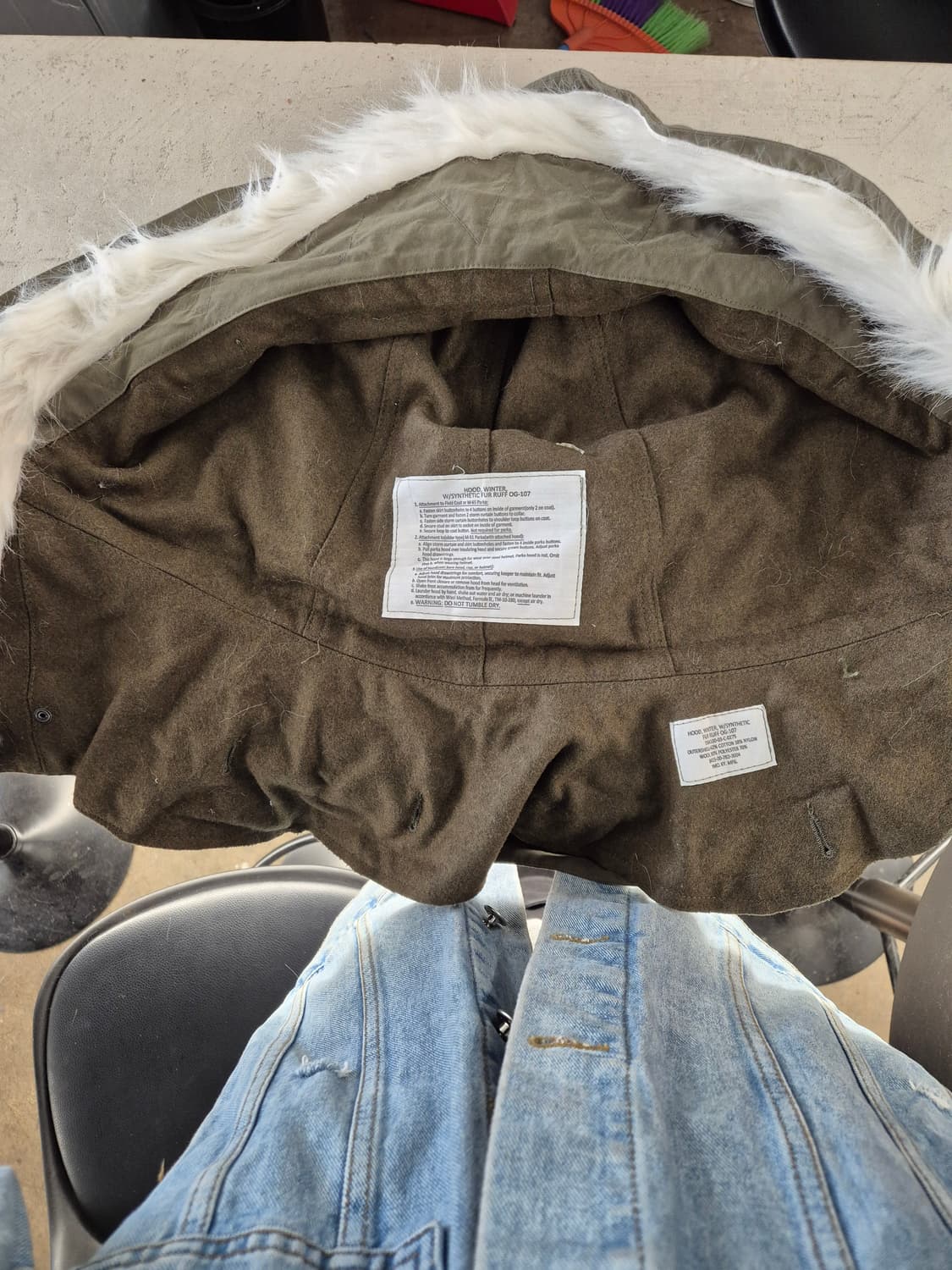 밀리터리 후드 퍼 넥 파카 OG-107 상품이미지3