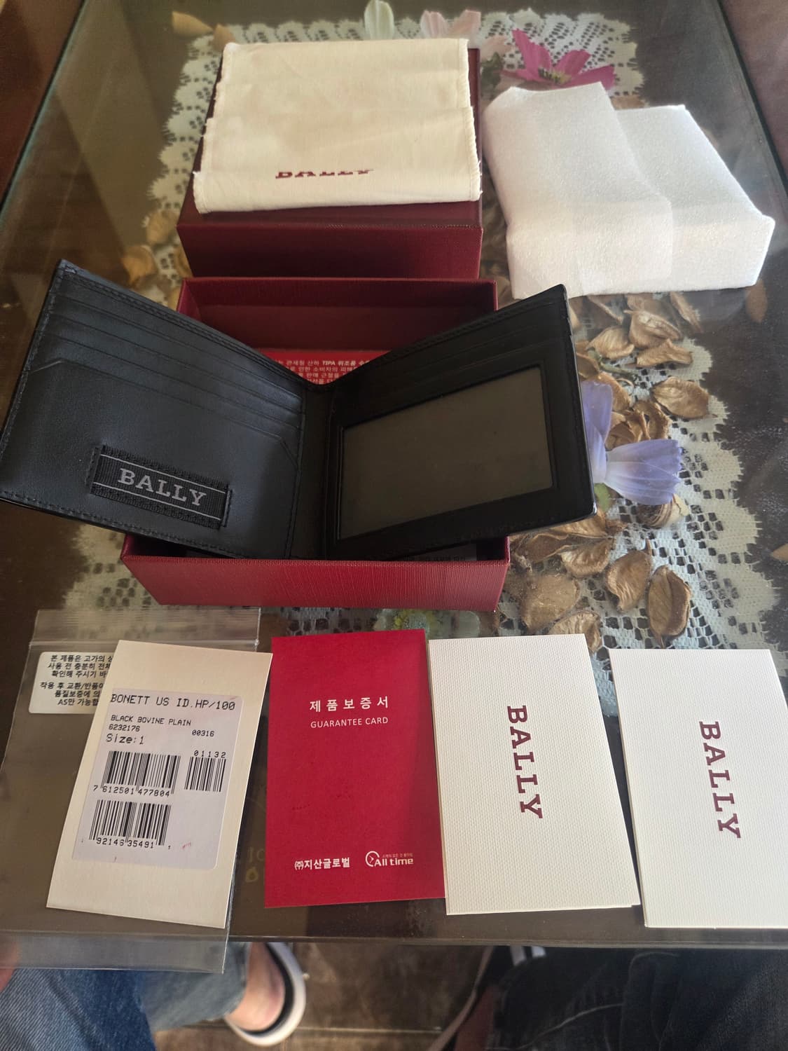 발리 레더 블랙 반지갑 bally 상품이미지5