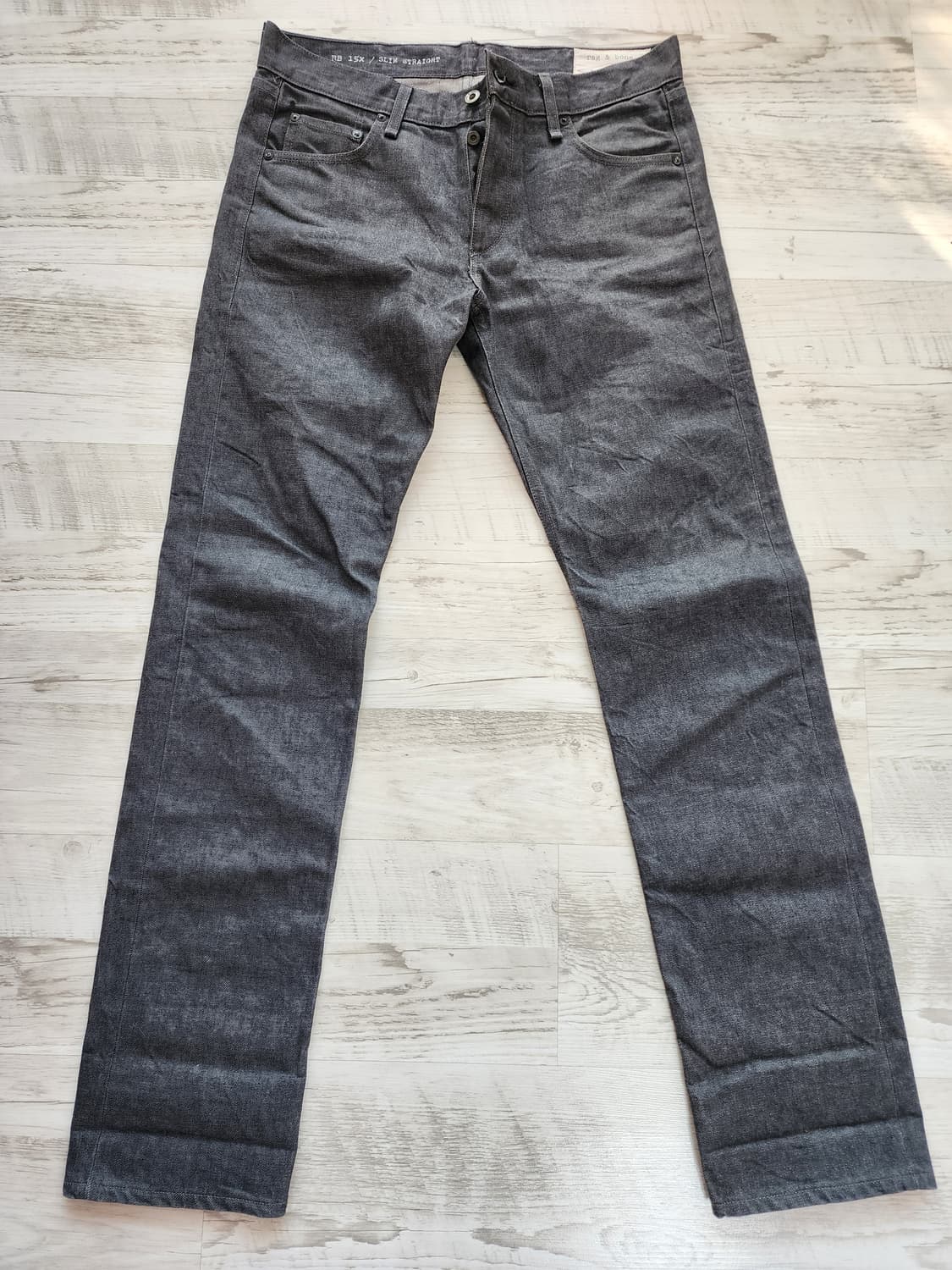 (새상품)rag&bone 랙앤본 셀비지 데님 33인치 그레이 일본 청바지 상품이미지1