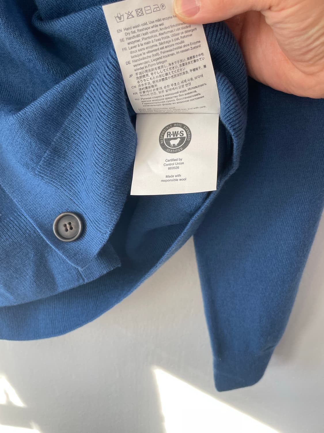 아크네 스튜디오 메리노울 페이스로고 니트 블루 새상품 상품이미지9