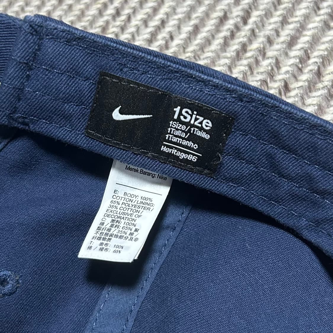 [Free] Nike 나이키 네이비 헤리티지 워시드 볼캡 상품이미지5