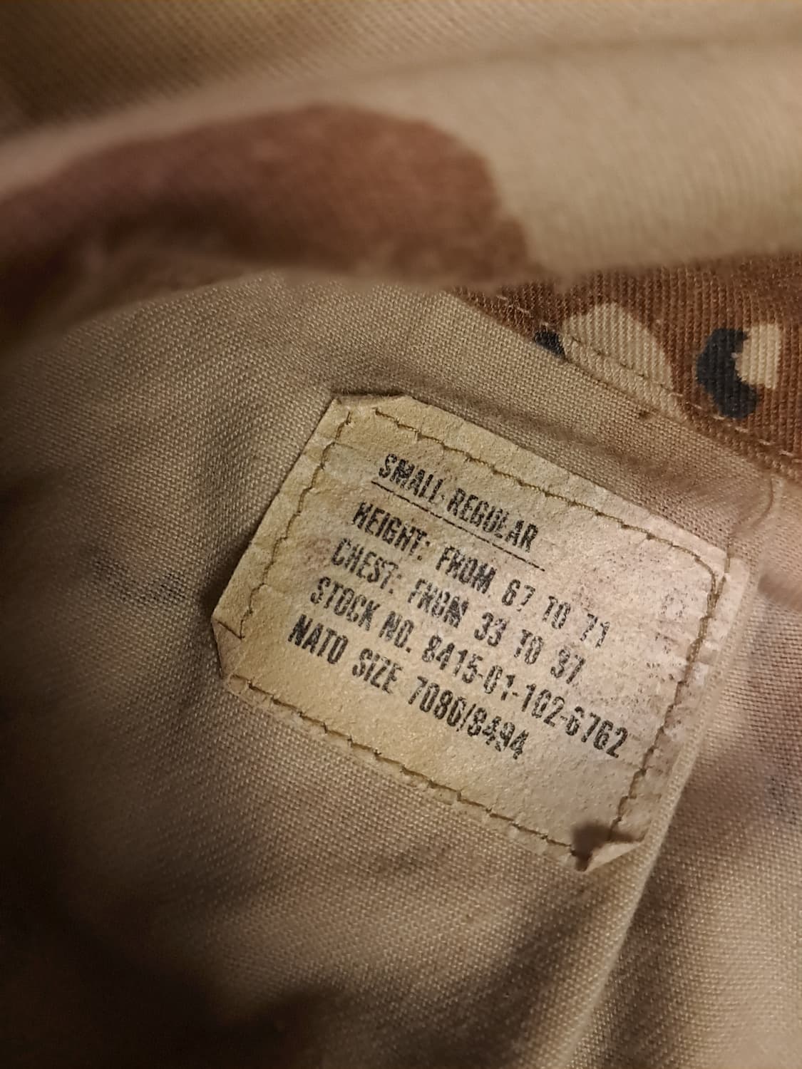 오리지날 90's 미군 걸프전  미해병대 사막육색 BDU 셋트 상품이미지3