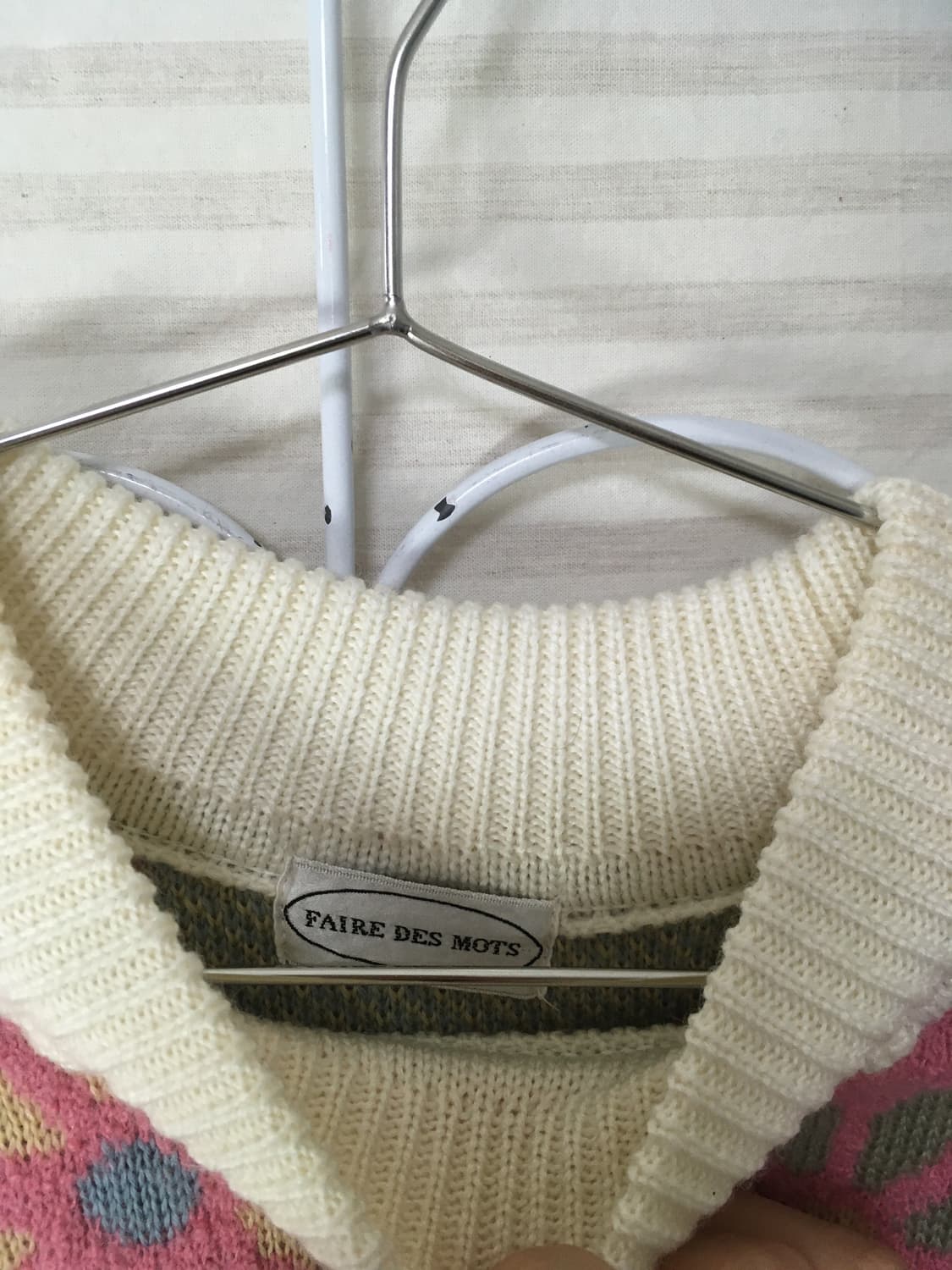 빈티지 딸기우유 폼폼이 니트 y2k 스트릿 갸루 펑키 일본빈티지716 상품이미지5