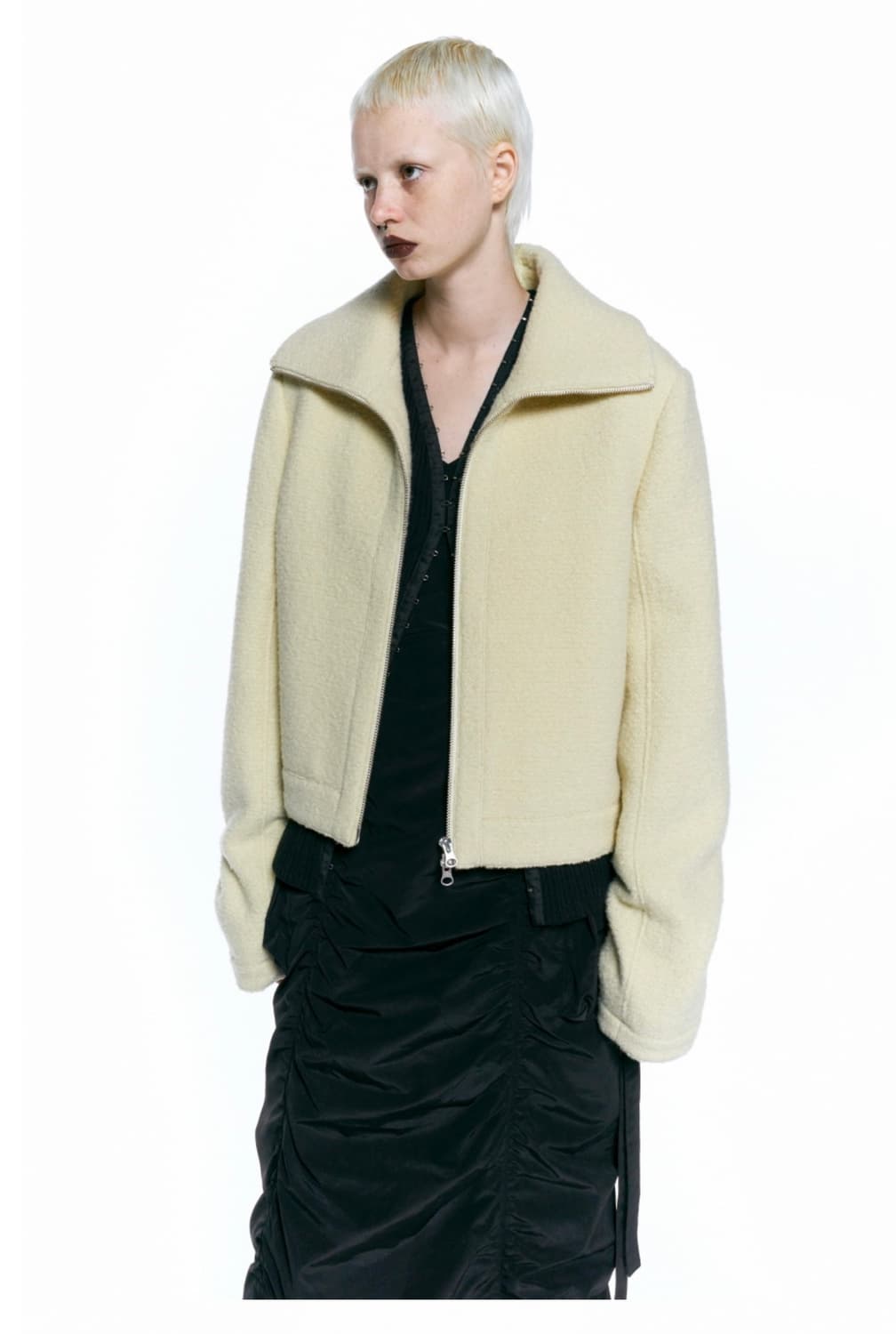 인사일런스우먼 부클 집업 자켓 레몬 상품이미지7