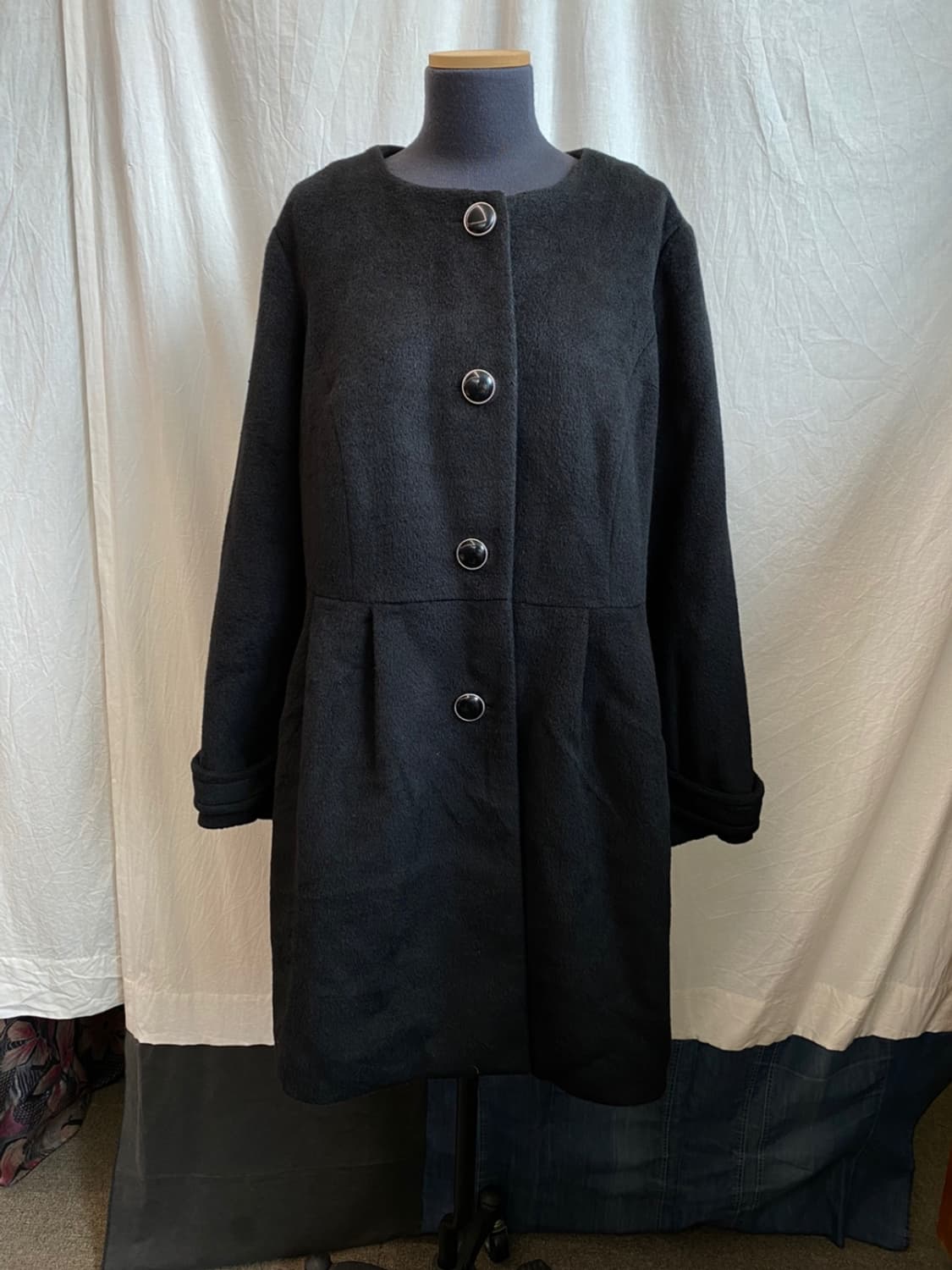 OLIVE DES OLIVE 블랙카라코트(XL) 상품이미지2