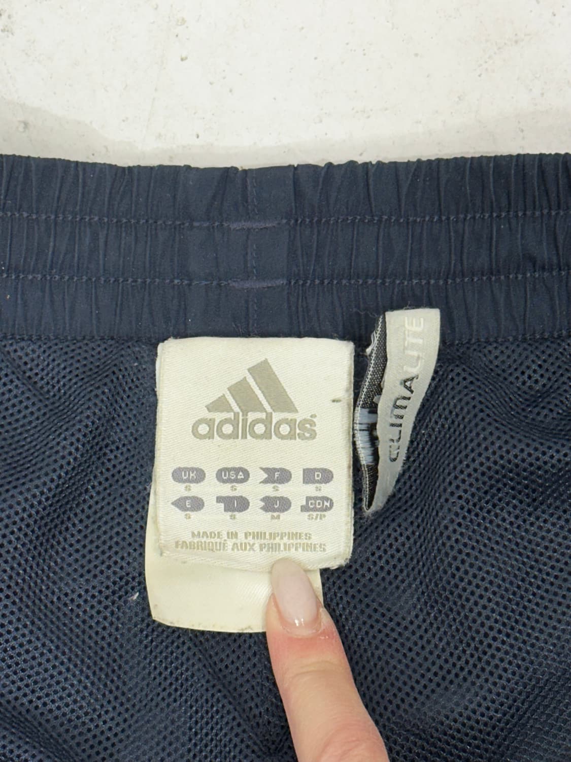아디다스 와이드 네이비 화이트 삼선 트랙 팬츠 추리닝 바지 M 상품이미지7