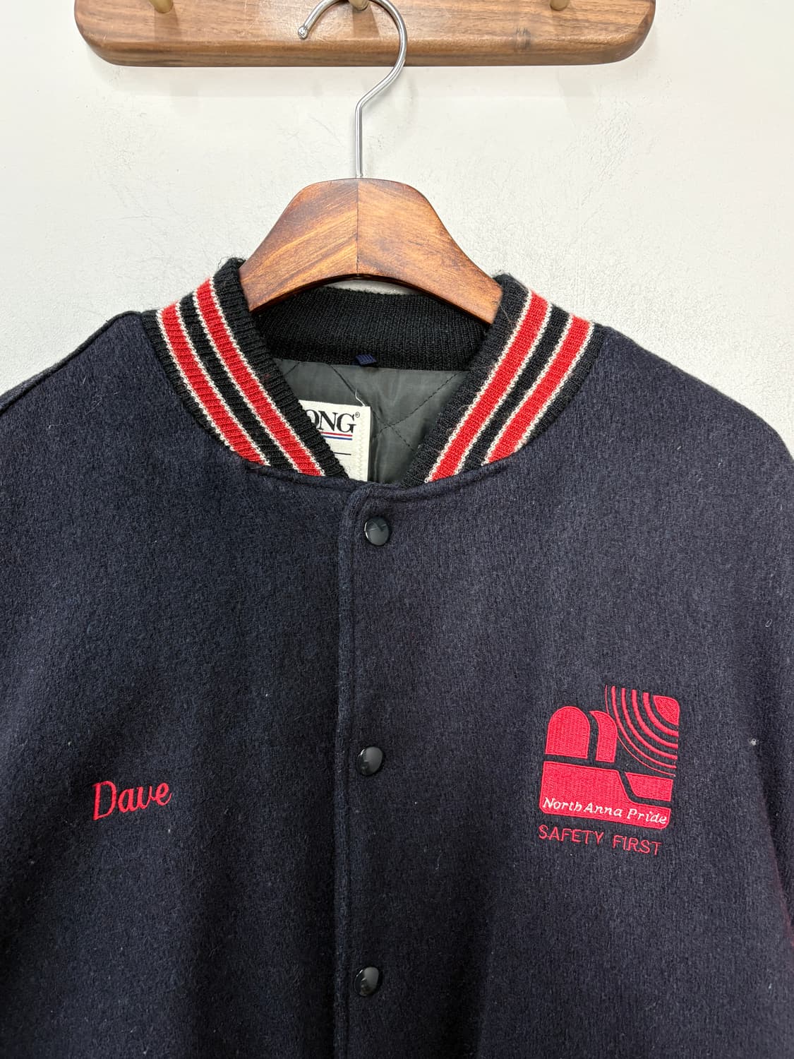 빈티지 DeLong 모직 레더 바시티자켓 A3661 상품이미지3