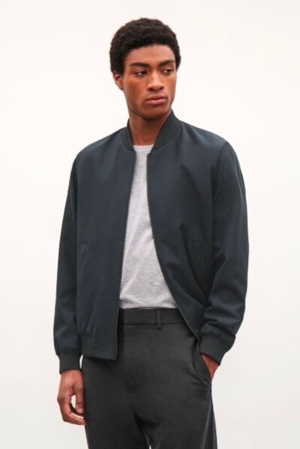 Cos 코스 코튼 봄버 자켓 48(L 100)사이즈 네이비 상품이미지1