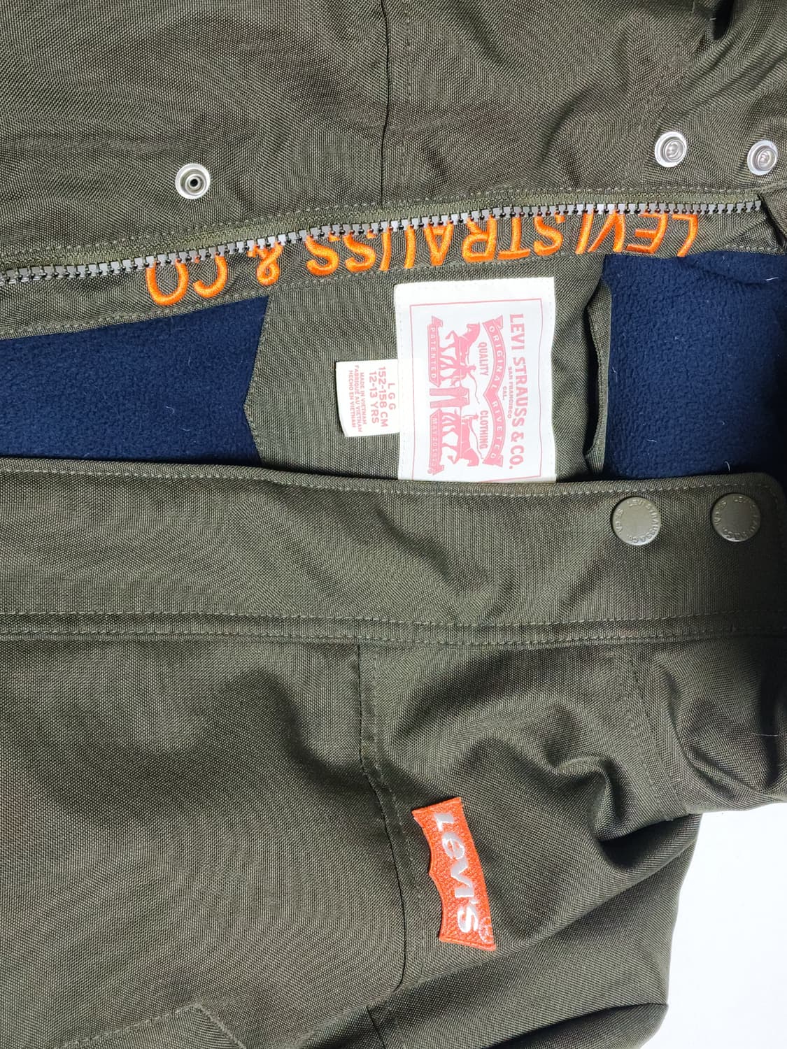 리바이스 키즈 올리브 패딩 L 상품이미지5